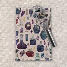 Load image into Gallery viewer, Potions Pattern Tea Towel