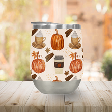 Load image into Gallery viewer, Pumpkin Spice Coffee Stemless Wine Tumbler