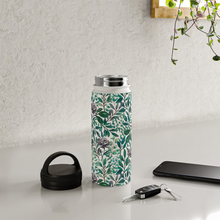 Load image into Gallery viewer, Purple Flowers and Eucalyptus Leaves Handle Lid Water Bottle