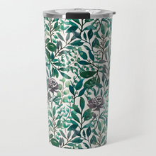 Load image into Gallery viewer, Purple Flowers and Eucalyptus Leaves Travel Mug