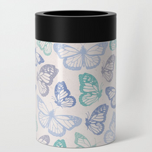 Load image into Gallery viewer, Purple and Green Butterfly Can Cooler/Koozie