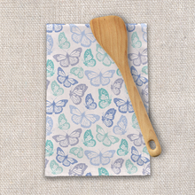 Load image into Gallery viewer, Purple and Green Butterfly Tea Towels