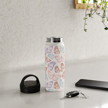 Load image into Gallery viewer, Rainbow Butterfly Handle Lid Water Bottle
