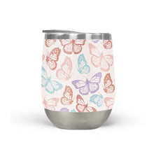 Load image into Gallery viewer, Rainbow Butterfly Stemless Wine Tumblers