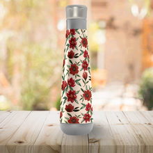 Load image into Gallery viewer, Red Fall Flowers Peristyle Water Bottle
