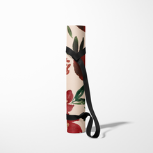 Load image into Gallery viewer, Red Fall Flowers Yoga Mat