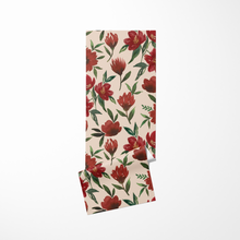 Load image into Gallery viewer, Red Fall Flowers Yoga Mat