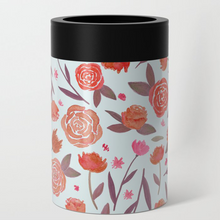 Load image into Gallery viewer, Red Floral Can Cooler/Koozie