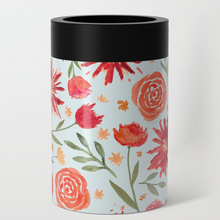 Load image into Gallery viewer, Red Flower Burst Can Cooler/Koozie
