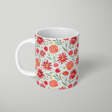 Load image into Gallery viewer, Red Flower Burst Pattern - Mug