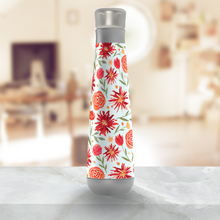 Load image into Gallery viewer, Red Flower Burst Pattern Peristyle Water Bottle
