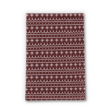 Load image into Gallery viewer, Red Snowflake Pattern Tea Towel