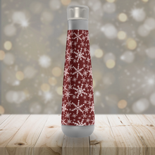 Load image into Gallery viewer, Red Snowflakes Peristyle Water Bottle