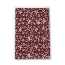Load image into Gallery viewer, Red Snowflakes Tea Towel