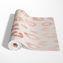 Load image into Gallery viewer, Rose Gold Leopard Print Yoga Mat