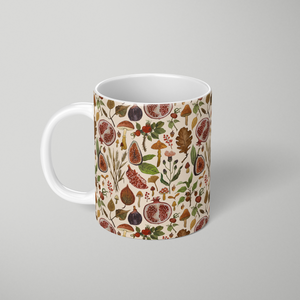 Rose hips, fruit, and leaves  - Mug