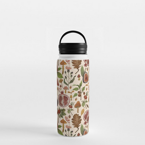 Rose Hips, Fruit, and Leaves Handle Lid Water Bottle
