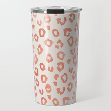 Load image into Gallery viewer, Rose Gold Leopard Print Travel Mug