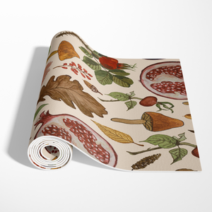 Rose Hips, Fruit, and Leaves Yoga Mat