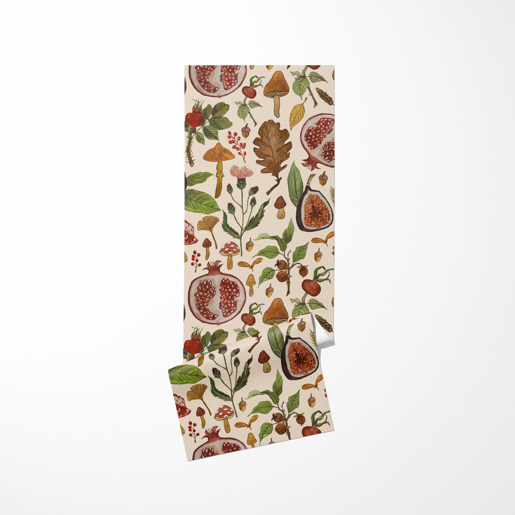 Rose Hips, Fruit, and Leaves Yoga Mat