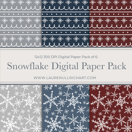 Snowflake Digital Paper Pack
