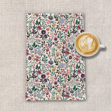 Load image into Gallery viewer, Spring Garden Flowers Tea Towel