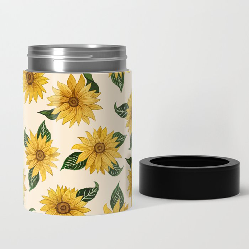 Summer Sunflower Can Cooler/Koozie Lauren Ullrich Art