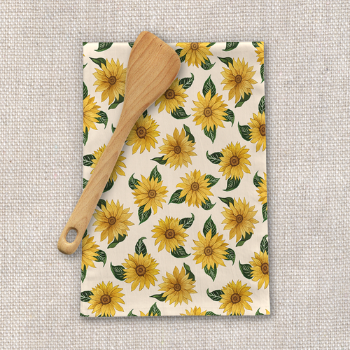Summer Sunflower Tea Towel