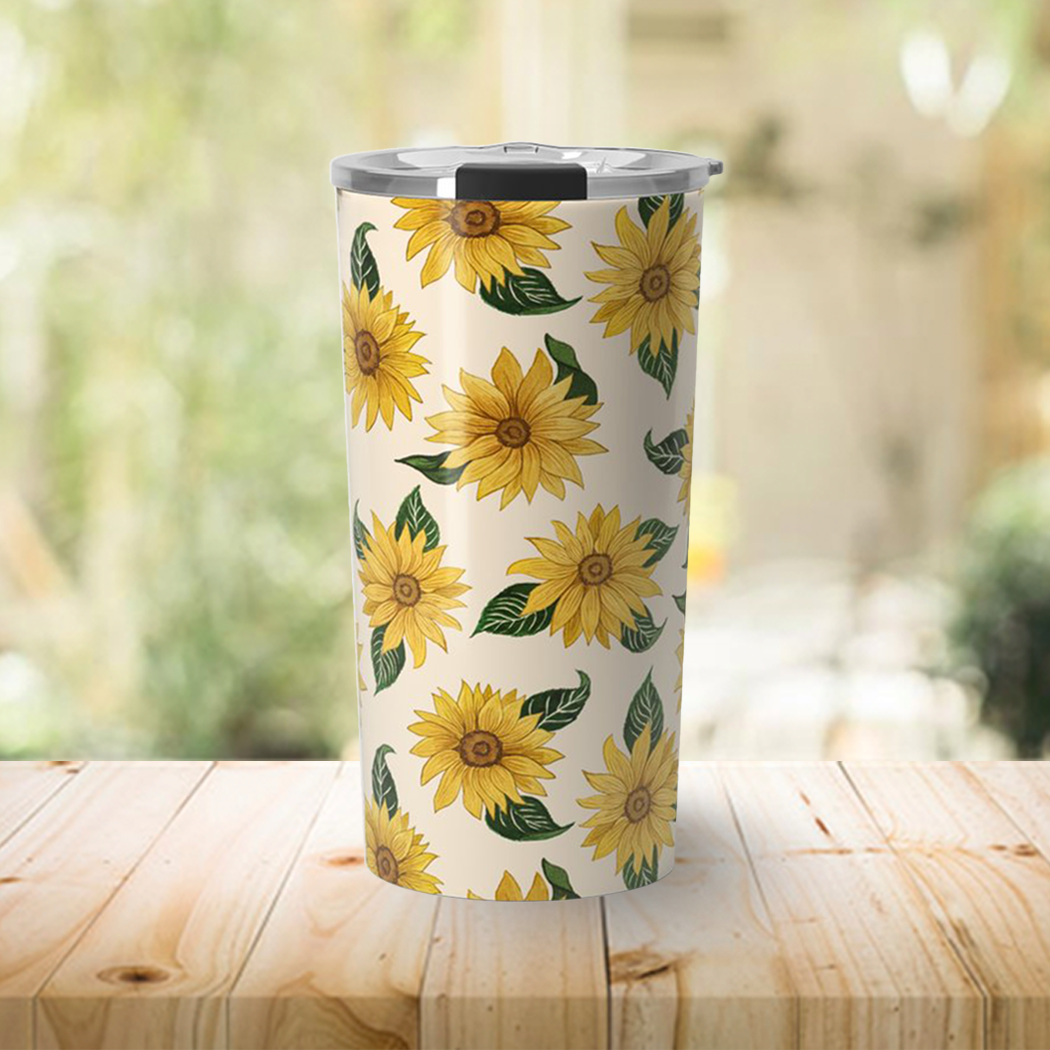 Summer Sunflower Travel Mug
