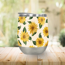 Load image into Gallery viewer, Summer Sunflower Stemless Wine Tumbler