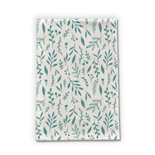 Load image into Gallery viewer, Teal Falling Leaves Tea Towels [Wholesale]