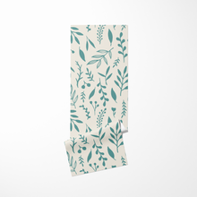 Load image into Gallery viewer, Teal Falling Leaves Yoga Mat