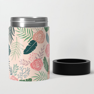 Tropical Floral Can Cooler