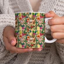 Load image into Gallery viewer, Tropical Fruit and Flowers Pattern - Mug