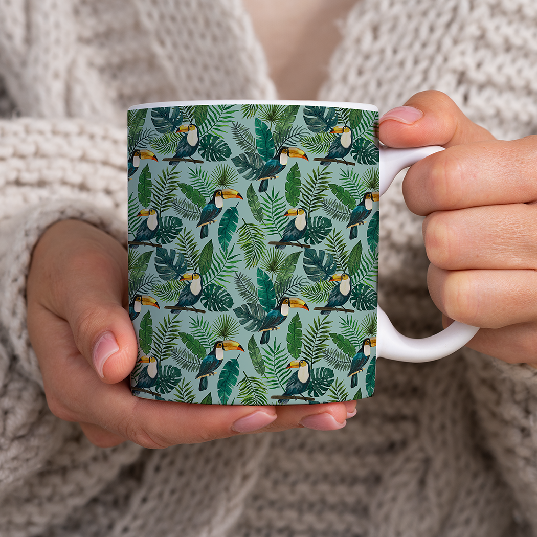 Tropical Toucan Pattern - Mug