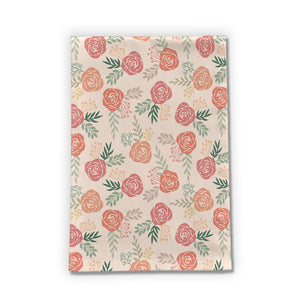 Warm Floral Pattern Tea Towels
