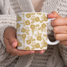 Load image into Gallery viewer, Warm Gold Floral Pattern - Mug