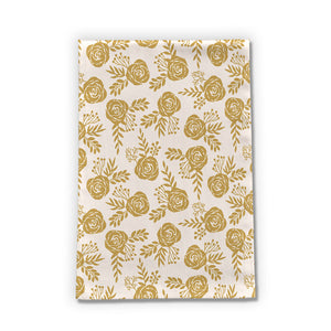 Warm Gold Floral Tea Towels [Wholesale]