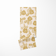Load image into Gallery viewer, Warm Gold Floral Yoga Mat
