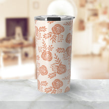 Load image into Gallery viewer, Warm Orange Floral Travel Mug