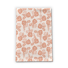 Load image into Gallery viewer, Warm Orange Floral Tea Towels