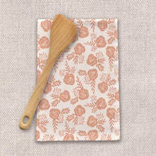 Load image into Gallery viewer, Warm Orange Floral Tea Towels