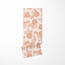 Load image into Gallery viewer, Warm Orange Floral Yoga Mat