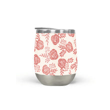 Load image into Gallery viewer, Warm Pink Floral Stemless Wine Tumblers