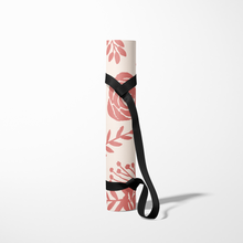 Load image into Gallery viewer, Warm Pink Floral Yoga Mat