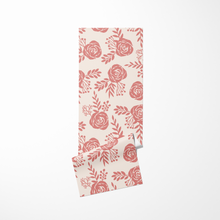 Load image into Gallery viewer, Warm Pink Floral Yoga Mat
