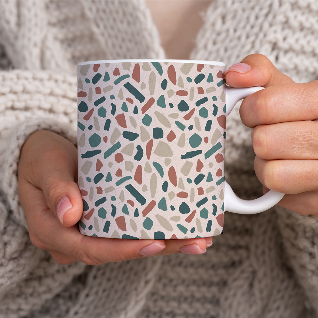 Warm Terrazzo Pattern - Mug