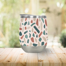 Load image into Gallery viewer, Warm Terrazzo Pattern Stemless Wine Tumblers