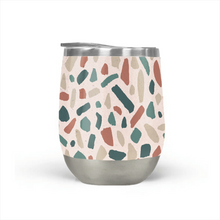 Load image into Gallery viewer, Warm Terrazzo Pattern Stemless Wine Tumblers [Wholesale]