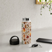Load image into Gallery viewer, Watercolor Fall Leaves Handle Lid Water Bottle